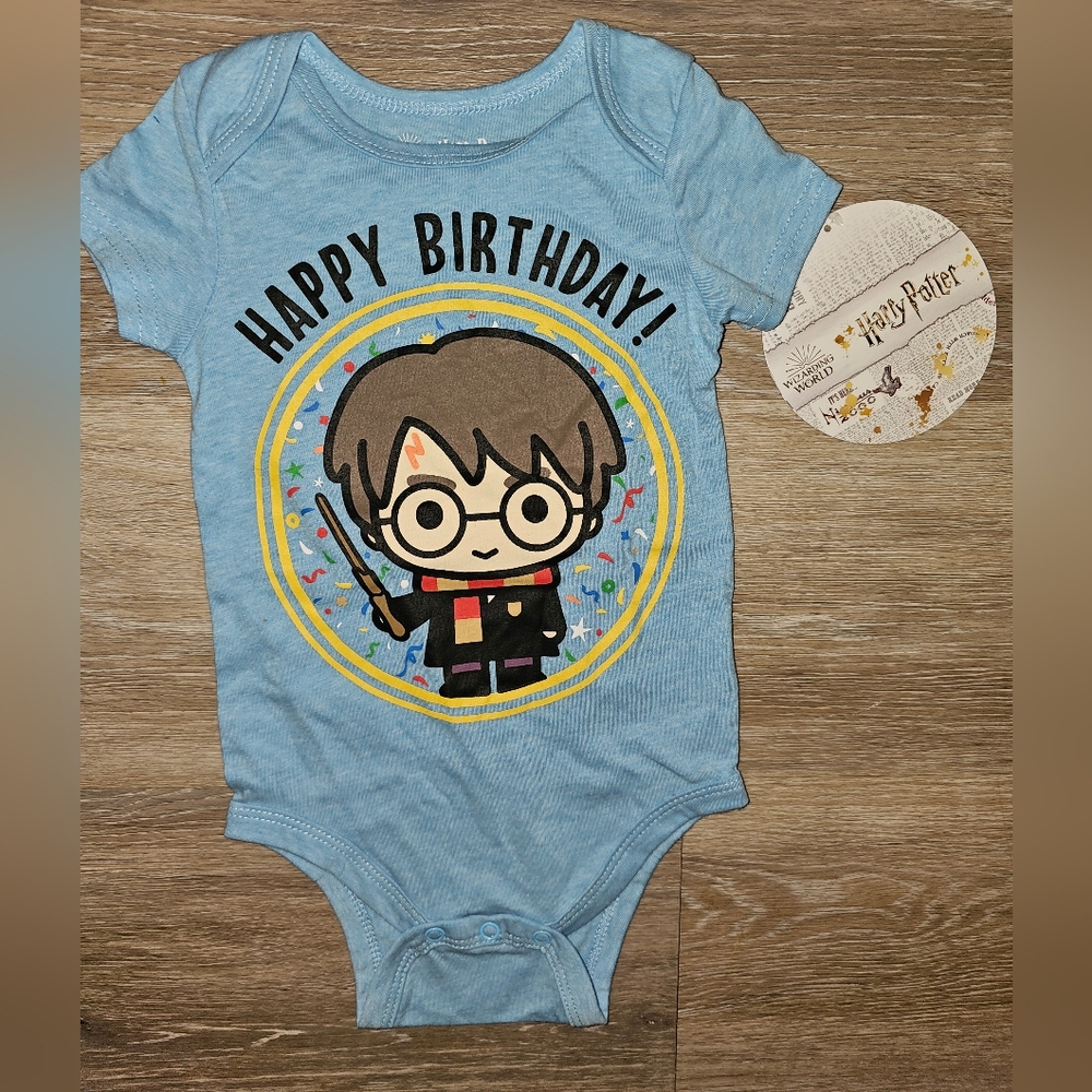 Harry potter happy birthday blue onesie 18 months bodysuit shirt Wizarding world